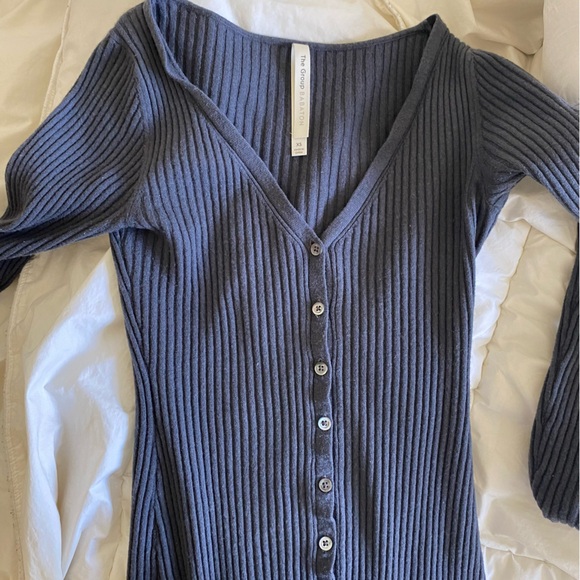 Aritzia Babaton Avalon Knit Stretch Maxi Dress in Colour Coal Grey - Picture 3 of 6